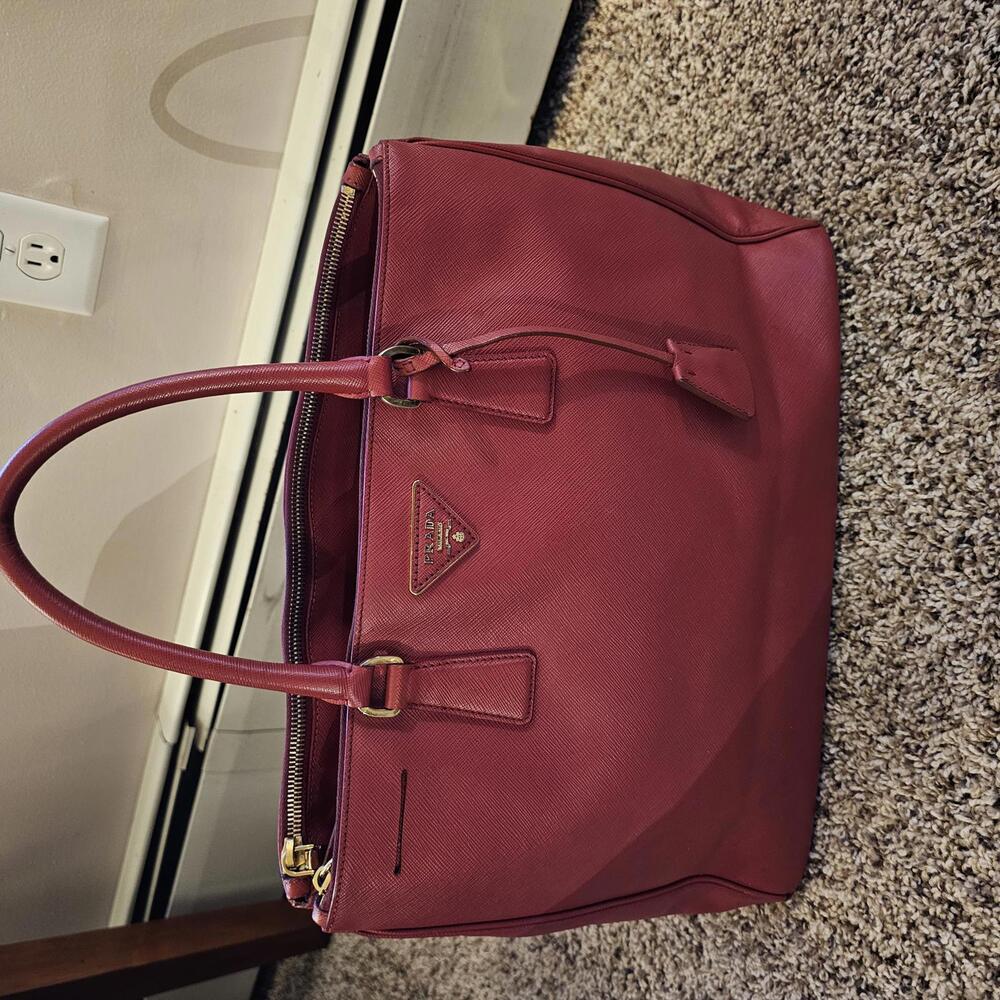Prada Milano Saffiano Large Leather Tote Handbag